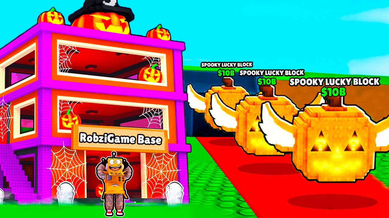 😱12 НОВЫХ БРЕЙНРОТОВ! НОВАЯ ХЕЛЛОУИН БАЗА и МУТАЦИЯ! SPOOKY LUCKY BLOCK в ROBLOX Steal a Brainrot смотреть онлайн