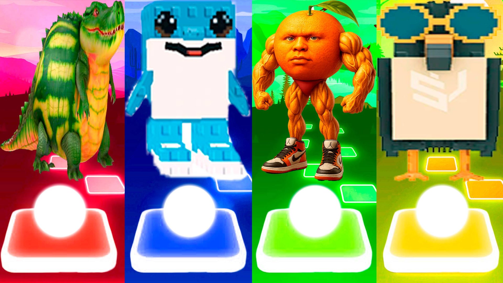 ГЛОРБО ФРУТОДРИЛО 🆚 ТРАЛАЛЕРО ТРАЛАЛА 🆚 У ДИН ДУН МА ДИН 🆚 ФЛУРИ ФЛУРА | Tiles Hop №254 смотреть онлайн