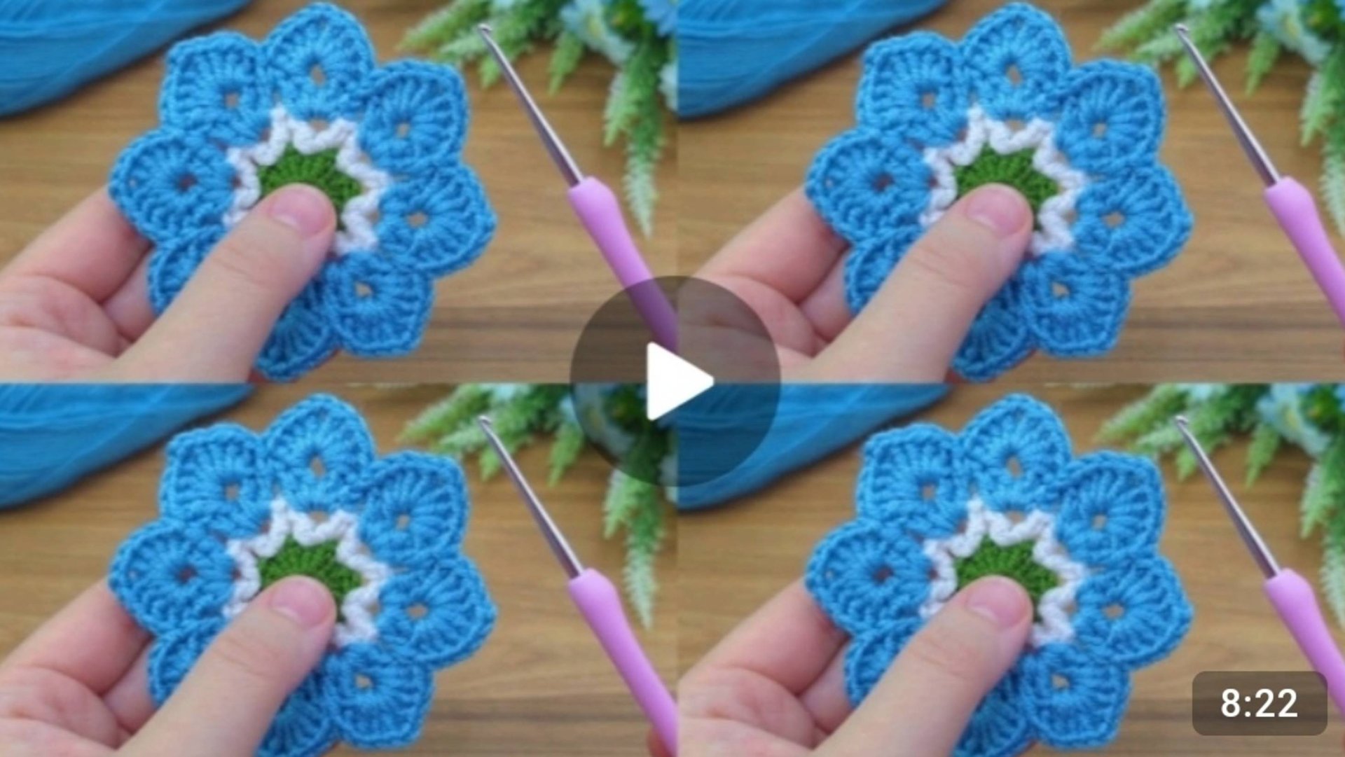 Круглый мотив крючком #всевжизнисвязано #вязаниекрючком смотреть онлайн