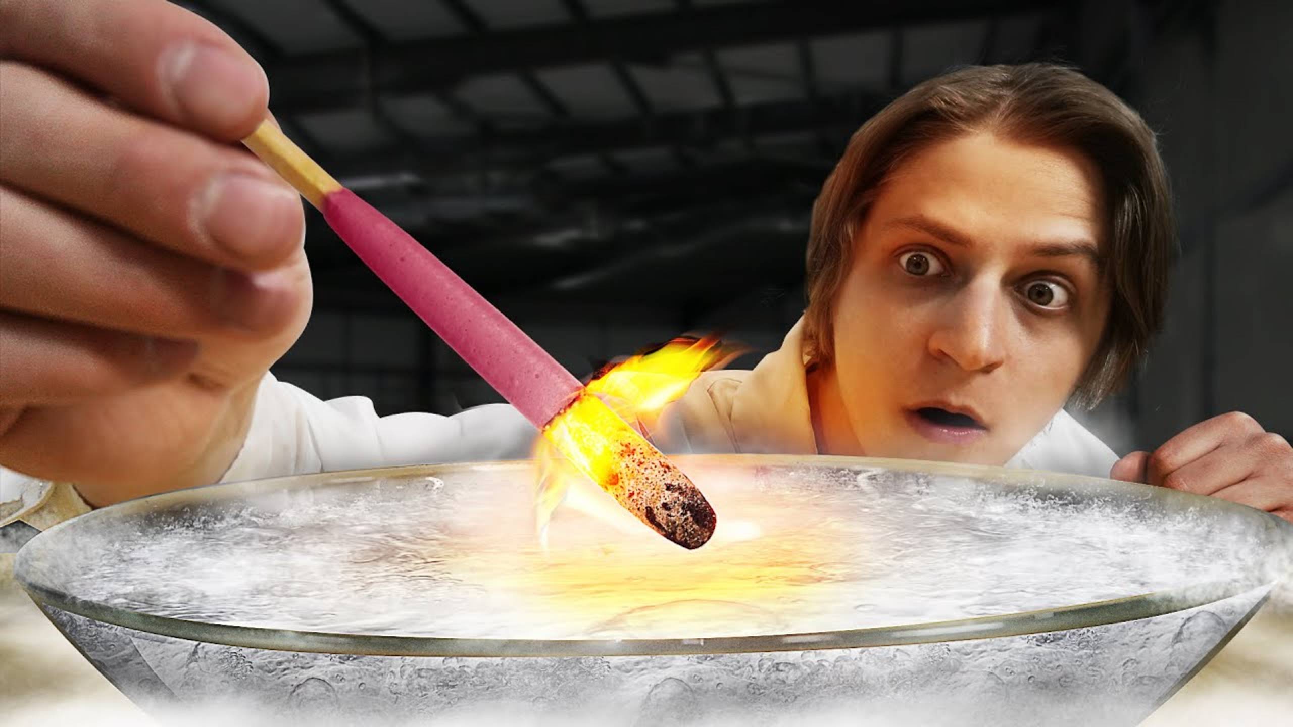 Потухнет ли непотухаемая спичка в жидком азоте? смотреть онлайн