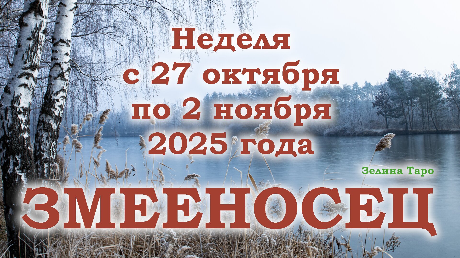 ЗМЕЕНОСЕЦ | ТАРО прогноз на неделю с 27 октября по 2 ноября 2025 года смотреть онлайн