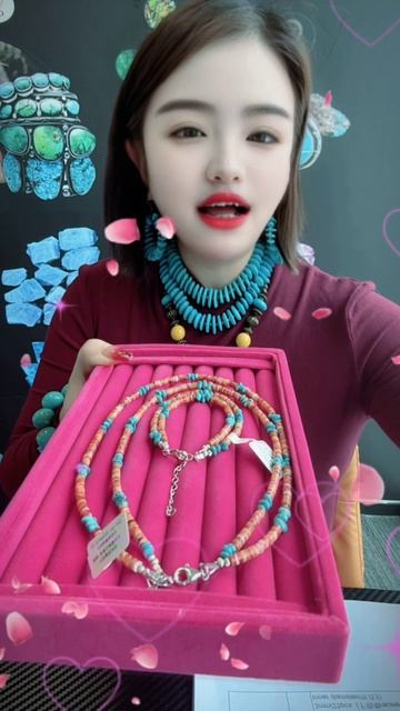 20251024-10 Natural Sterling Turquoise Square Pendant Emerald Square Shining