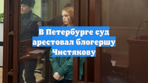 В Петербурге суд арестовал блогершу Чистякову