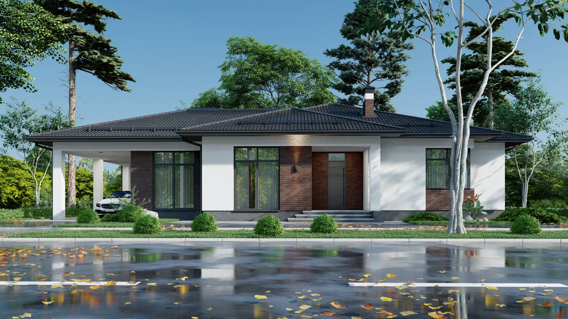 Проект одноэтажного коттеджа смотреть онлайн