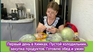 Первый день в Химках. Пустой холодильник. Закупка продуктов. Готовлю обед и ужин