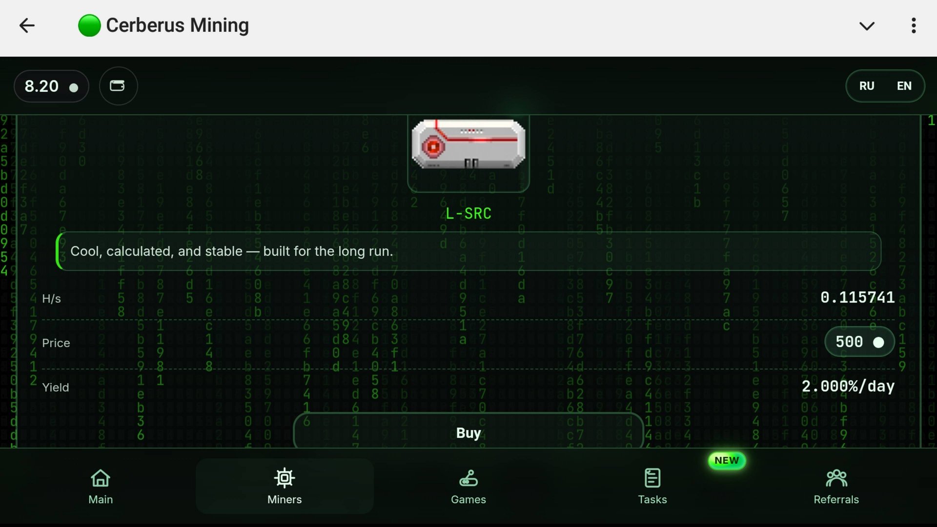 Новая игра с выводом CERBERUS, игре 2-й месяц, майнер дают в подарок, майнит хеш💥