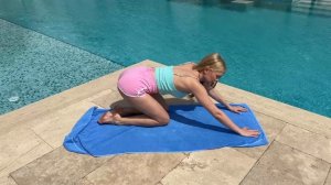 Yoga by the pool