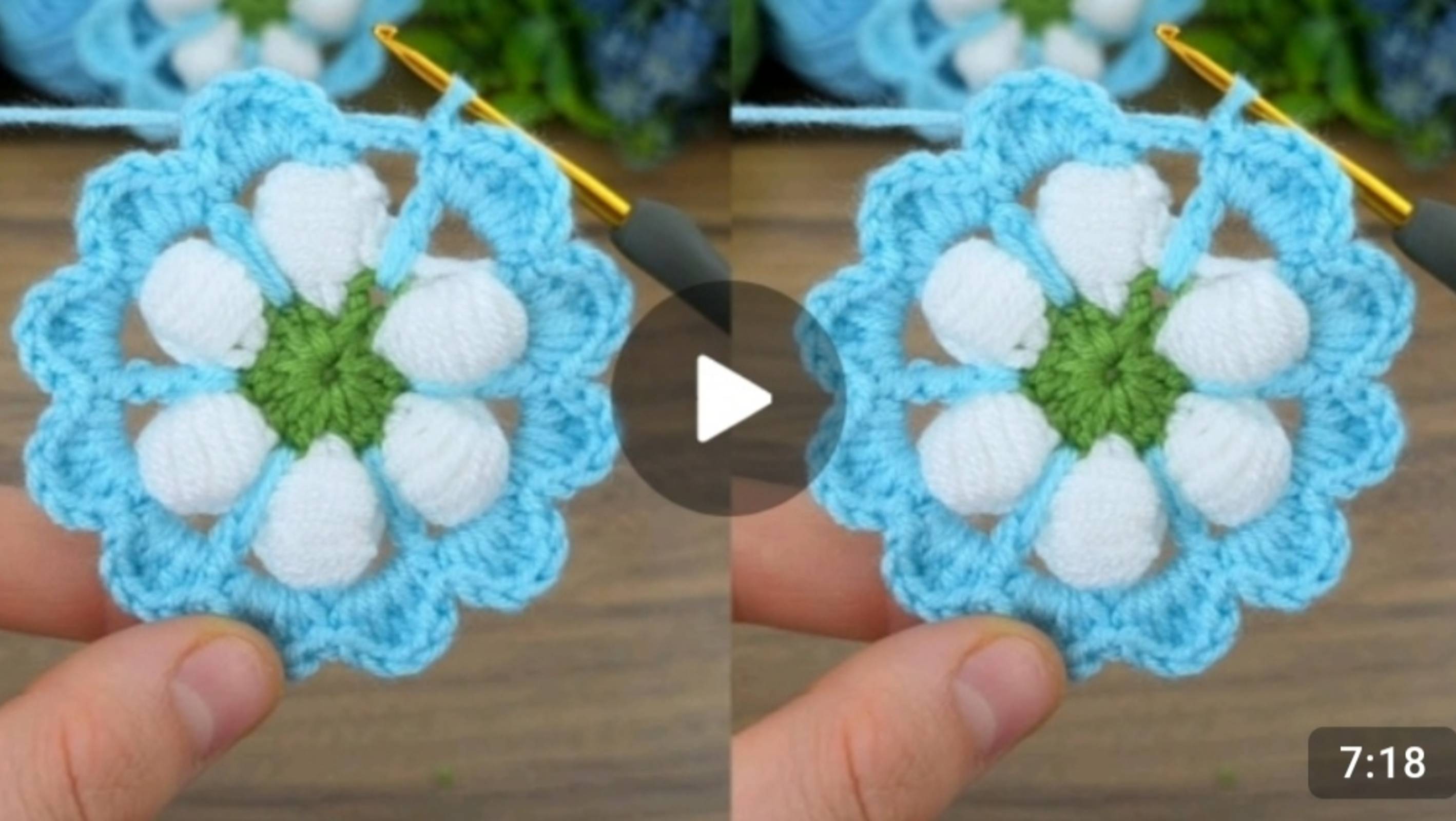 Круглый мотив крючком #всевжизнисвязано #вязаниекрючком смотреть онлайн