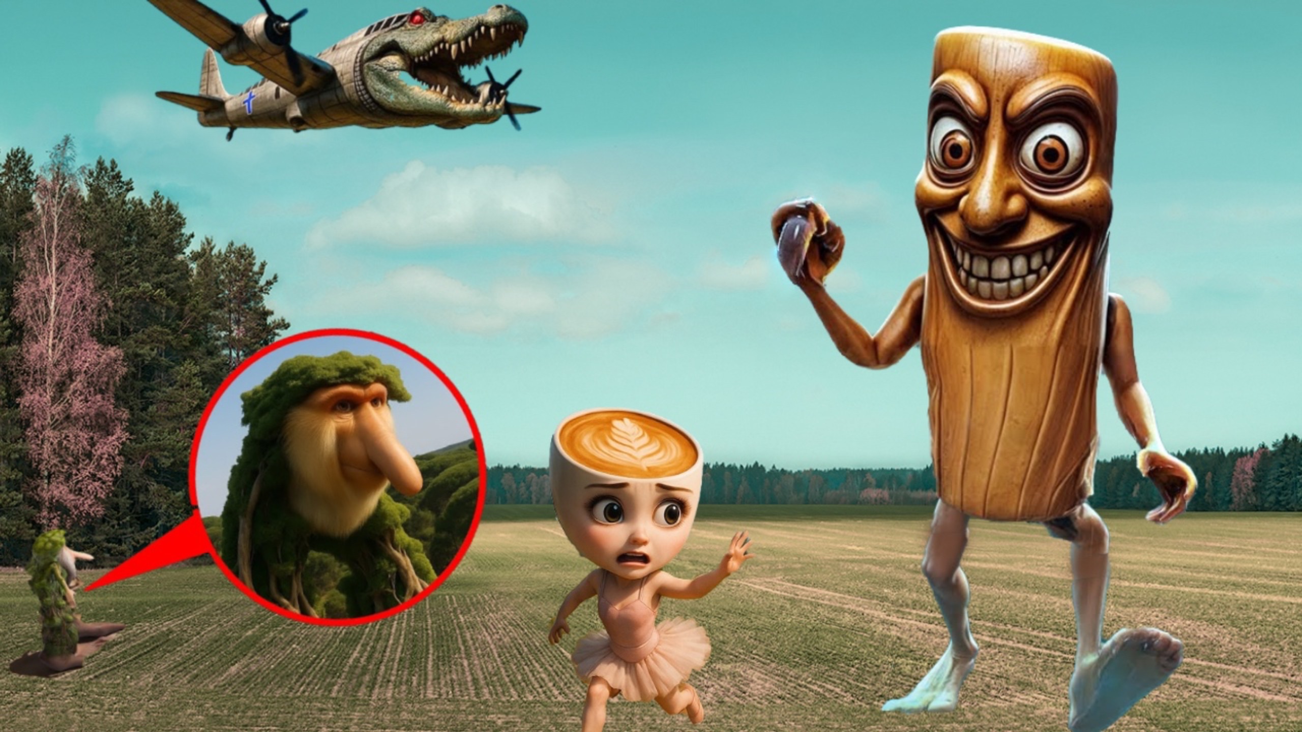 БОМБАРДИРО КРОКОДИЛО прилетел вместе с ТУНГ ТУНГ САХУРОМ и БР БР ПАТАПИМОМ