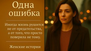 Истории из жизни. Одна ошибка, которая стоила мне всего... Жизненные истории, Аудиорассказы