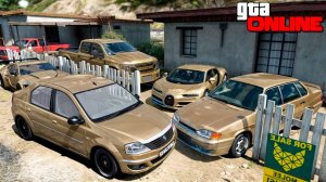 Угнал кучу золотых чит тачек и огромный монстр трак у мажора за 180 сек! Битва воров в ГТА 5 Онлайн