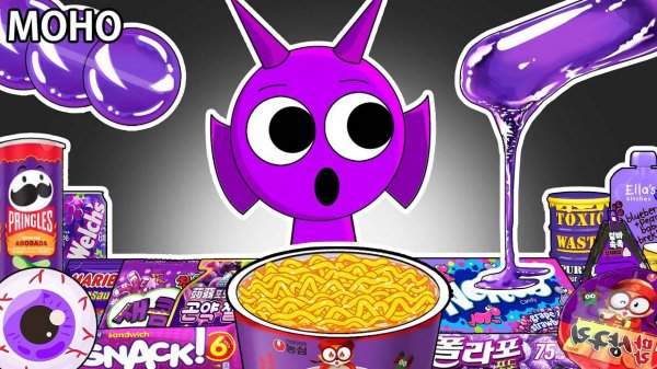 Incredibox Sprunki - Durple Derests Food Mukbang Animation Video tutorial on how to do Moho 47