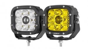 Лазерные фары 50W*2 - Дальнего света, Стёкла (белые, жёлтые) + Защитные крышки, 11000 Lm, GP-8361