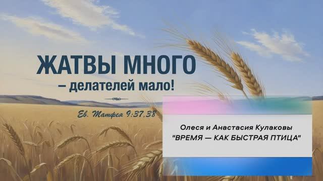 ВРЕМЯ — КАК БЫСТРАЯ ПТИЦА | Олеся и Анастасия Кулаковы
