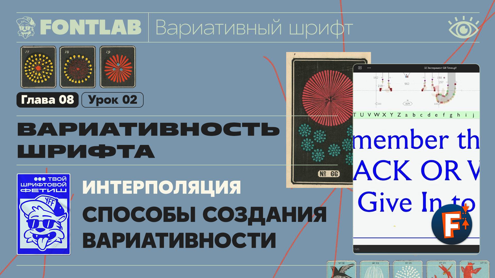 ДВШ 08-02 Вариативность – Способы создания вариативного шрифта, Интерполяция – Урок Fontlab