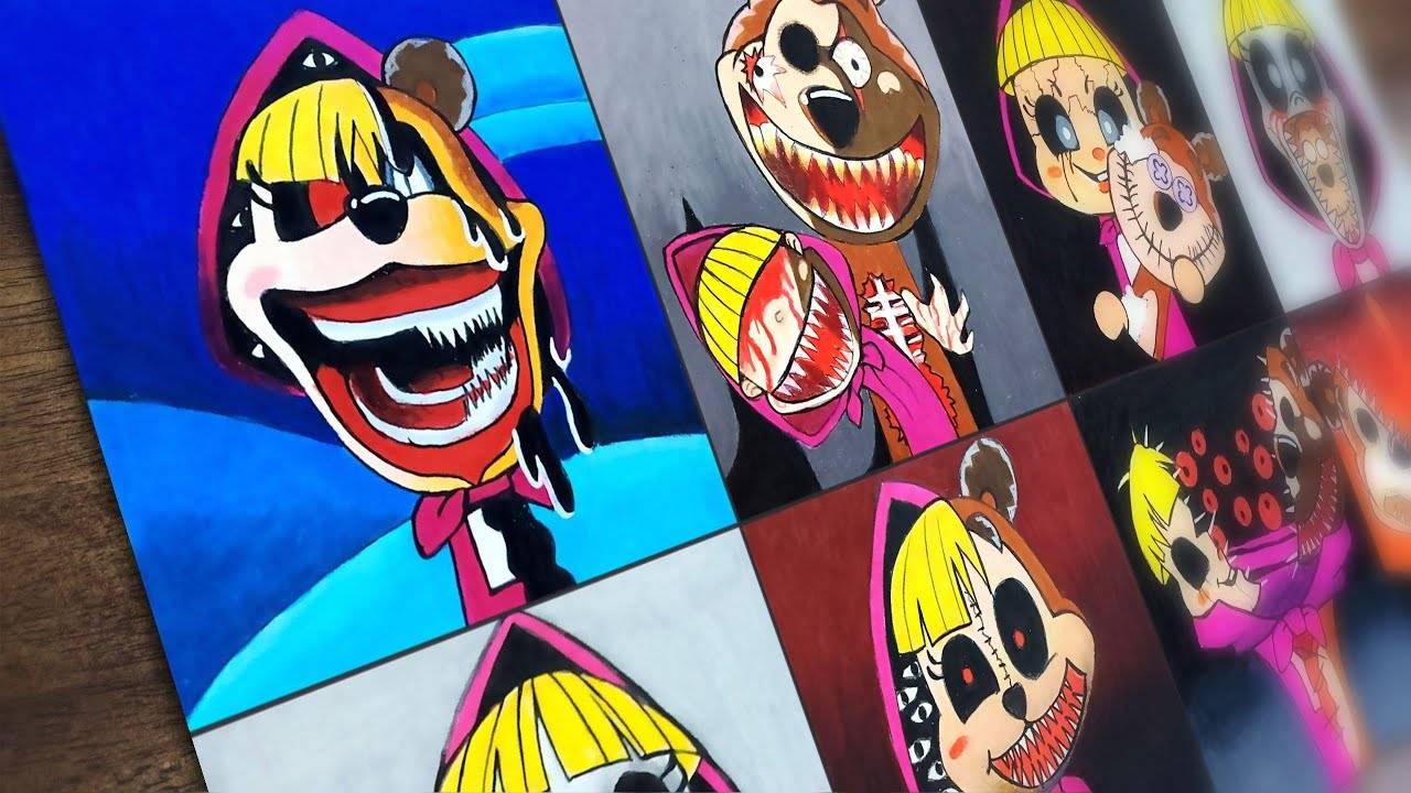 Рисуем Incredibox Sprunki Машу и Медведя с 7 по 12 фазу 🎨✨🐻👧🏻🎵😍 смотреть онлайн