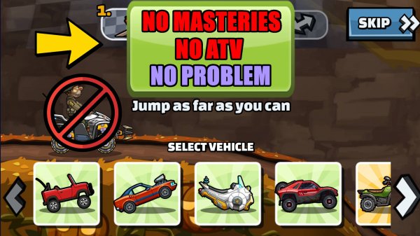 💯 NO MASTERIES NO ATV ❌ (Hillraiser) - Hill Climb Racing 2
