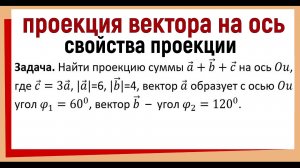 Проекция вектора на ось простыми словами. Свойства проекции