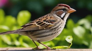 Звуки природы. Сад. Птицы. Пение Воробья и Лесного жаворонка в саду летним утром