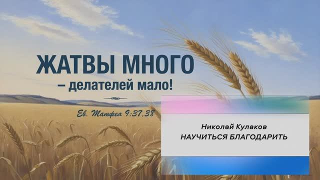 НАУЧИТЬСЯ БЛАГОДАРИТЬ | Николай Кулаков