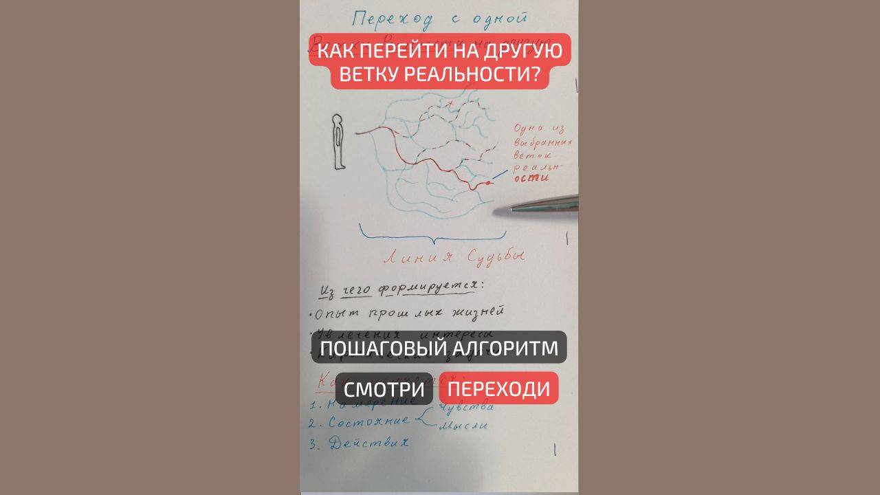 🧬 Как перейти на другую ветку реальности 🌏 алгоритм