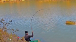 РЫБАЛКА ОСЕНЬЮ. ХОЛОДНО НО КЛЮЁТ! УДАЧНАЯ ОСЕННЯЯ РЫБАЛКА! Рыбалка на поплавок на карася с берега