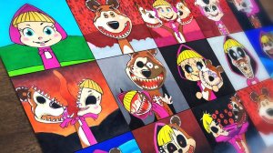 Рисуем Машу и Медведя с 1 по 12 фазу для Incredibox Sprunki 🎨✨🐻👧🏻🎵😍