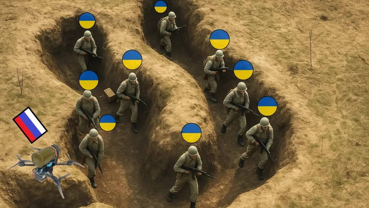 Российские FPV-дроны бесшумно уничтожили десятки украинских военных колонн на линии фронта. смотреть онлайн