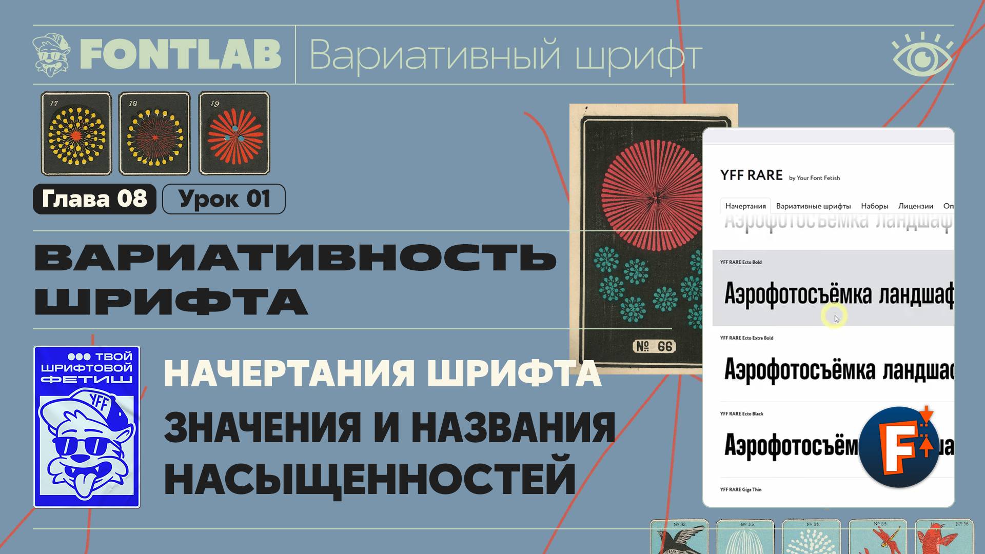 ДВШ 08-01 Вариативность – Значения и названия насыщенностей – Урок Fontlab