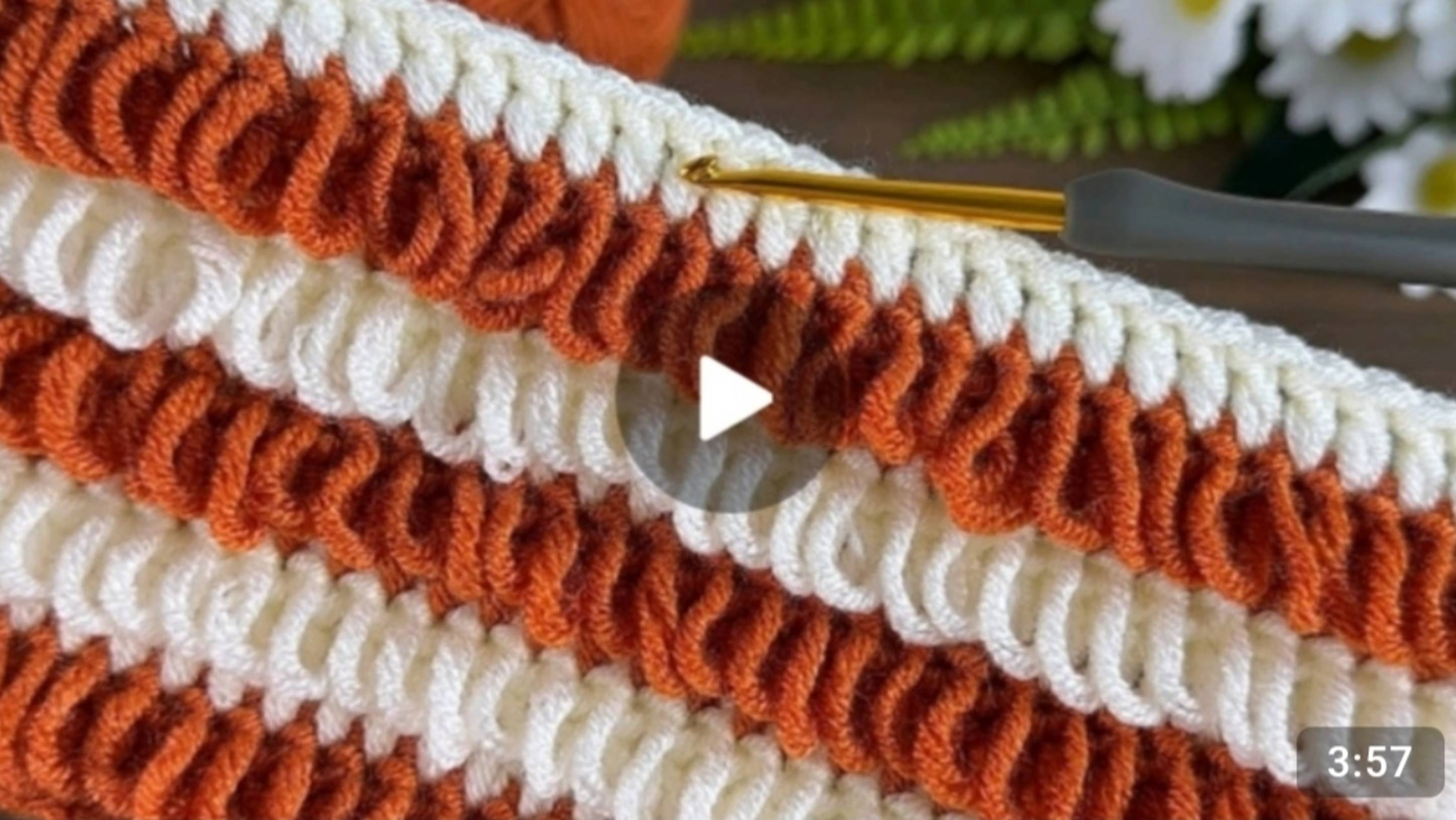 Узор вытянутые петли крючком😍 #все_в_жизни_связано #вязаниекрючком #всевжизнисвязано смотреть онлайн