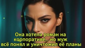 Она хотела роман на корпоративе… но муж всё понял и уничтожил её планы.