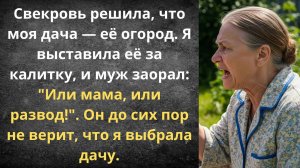 Свекровь на грядке — развод в порядке | Истории из жизни