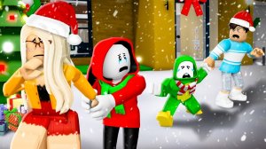 БЕДНАЯ СЕМЬЯ РАЗДЕЛЕНА НА ГРУСТНОМ РОЖДЕСТВЕ! Анимация Роблокс