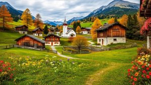 Тайный рай Германии - Спокойная осенняя прогулка по Баварским Альпам | Атмосфера немецкой деревни