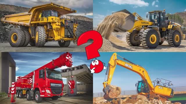 Учим строительный транспорт и спецтехнику - детская викторина