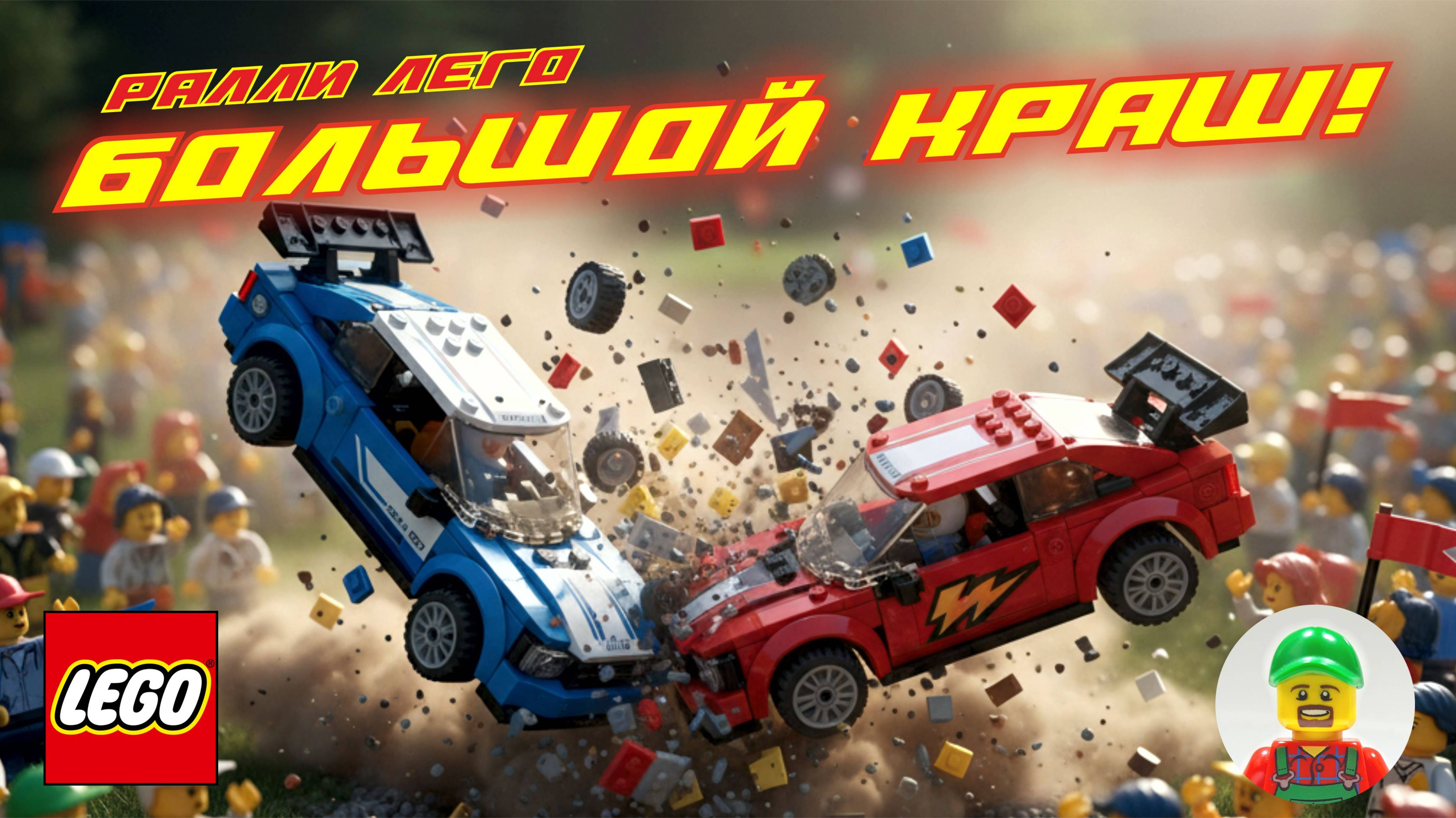 Эпичные Лего аварии на ралли! В слоумо! смотреть онлайн