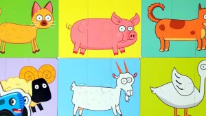 Синий трактор 🚜 пазл 🧩 видео для детей | мультики с игрушками