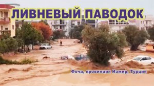 Ливневый паводок в городе Фоча, провинция Измир, Турция.
