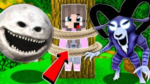 ДОЧКУ РАКУНА ПОЙМАЛИ ЛУНА ПРОСНУЛАСЬ и БАРАН 99 НОЧЕЙ В ЛЕСУ в МАЙНКРАФТ НУБ и ПРО ВИДЕО MINECRAFT