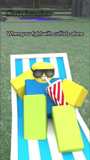 When you fight with cultists alone in 99 night in the forest 💀