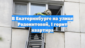 В Екатеринбурге на улице Родонитовой, 1 горит квартира