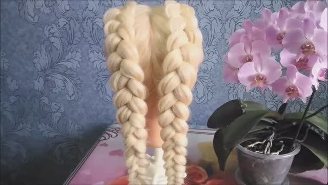 Прическа две французские косы смотреть онлайн