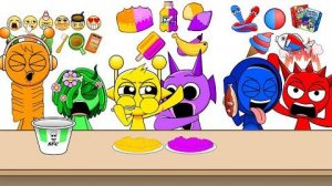 Sprunkys EMOJI MUKBANG Noodle HOT DOG Chicken ELATION Challenge MOOMOOSTUDIO