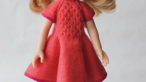 КАК СВЯЗАТЬ ПЛАТЬЕ ДЛЯ КУКЛЫ СПИЦАМИ