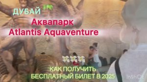 Бесплатный билета в Аквапарк Атлантис в Дубае 🌴