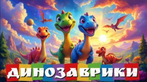 Динозавры , сборник веселых мультфильмов и добрых песен для детей