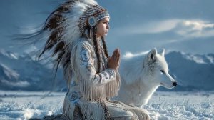 Тишина снегов - Нежная индейская музыка, фоновая музыка флейты для расслабления