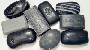 Асмр резка чёрного мыла. cutting black soap