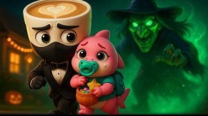 ВЕДЬМА-МОНСТР АТАКУЕТ НА ХЭЛЛОУИН! Балерина и Капучино Убийца бросаются на помощь Малышу Акуле!