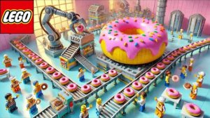 Мы попробовали сделать фабрику пончиков из конструктора LEGO – Ее заклинило!
